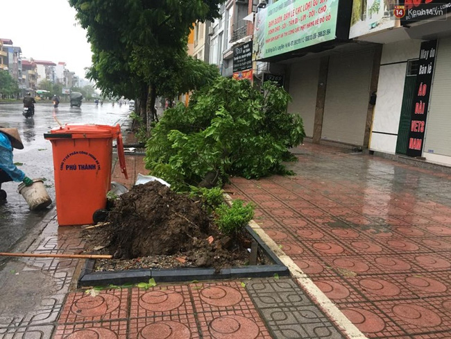 Bão số 1 quét qua Hà Nội - Cảnh báo nguy cơ ngập úng trên nhiều tuyến phố - Ảnh 3.