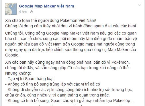 Người chơi Pokemon GO Việt Nam phá hoại dữ liệu Google Maps - Ảnh 3.
