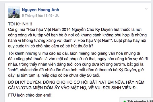 C&ocirc; gi&aacute;o b&ecirc;nh Kỳ Duy&ecirc;n h&uacute;t thuốc l&yacute; giải về ph&aacute;t ng&ocirc;n t&ocirc;i khinh - Ảnh 3.