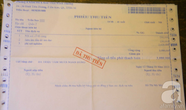 Bệnh nh&acirc;n nữ kh&aacute;m phụ khoa tố ph&ograve;ng kh&aacute;m tư lừa đảo, dọa sắp ung thư tử cung để moi tiền điều trị - Ảnh 4.