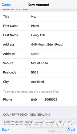 Hướng dẫn tạo tài khoản Apple ID New Zealand để chơi Pokémon GO! trên iPhone - Ảnh 5.