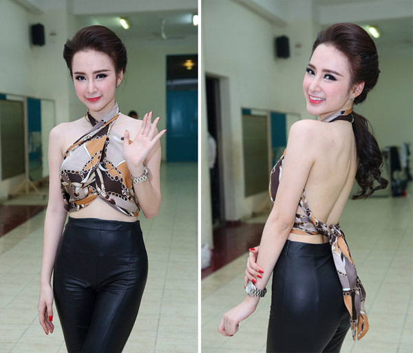 Phục sát đất tài biến khăn thành váy áo của sao Việt - Ảnh 5. Phục sát đất tài biến khăn thành váy áo của sao Việt - Ảnh 5.