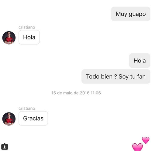 Fan nữ tuổi teen phát cuồng vì được Ronaldo trả lời tin nhắn - Ảnh 2.