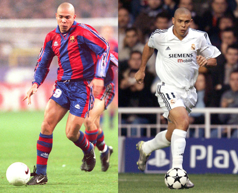 Ronaldo &ldquo;b&eacute;o&rdquo;, Figo v&agrave; đội h&igrave;nh si&ecirc;u khủng từng kho&aacute;c &aacute;o cả Barca v&agrave; Real Madrid - Ảnh 12.