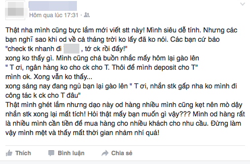 Chuyện những dân chơi đặt mua đồ nhưng thản nhiên... quên trả tiền - Ảnh 1.