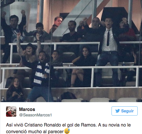 Không ăn mừng bàn thắng của Ramos, bạn gái Ronaldo bị fan Real Madrid ném đá - Ảnh 2.