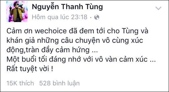 Các nhân vật truyền cảm hứng chia sẻ cảm xúc sau WeChoice Awards 2015 - Ảnh 8.