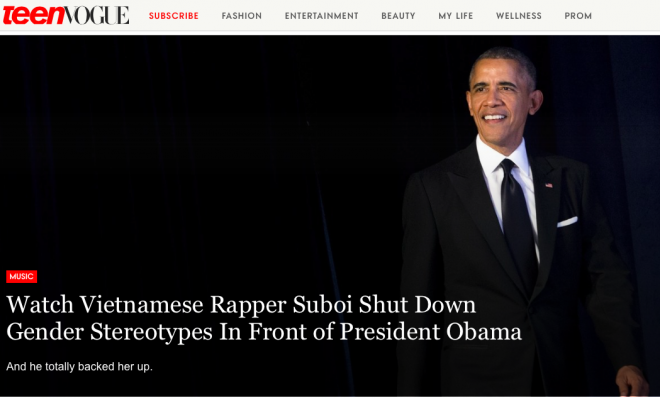 Suboi Rapping With Obama Được cả thế giới chú ý sau màn rap cho Tổng thống Obama, Suboi vẫn là ...