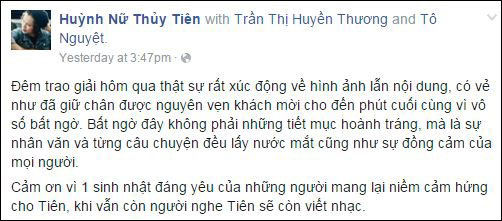 Các nhân vật truyền cảm hứng chia sẻ cảm xúc sau WeChoice Awards 2015 - Ảnh 9.