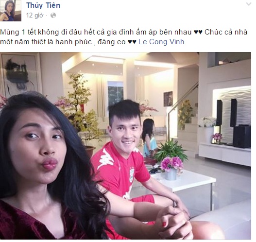 Công Vinh, Thủy Tiên nắm chặt tay nhau tình cảm trong ngày đầu năm - Ảnh 2.