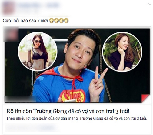 Không có chuyện Trường Giang đã có vợ và con trai 3 tuổi - Ảnh 1.