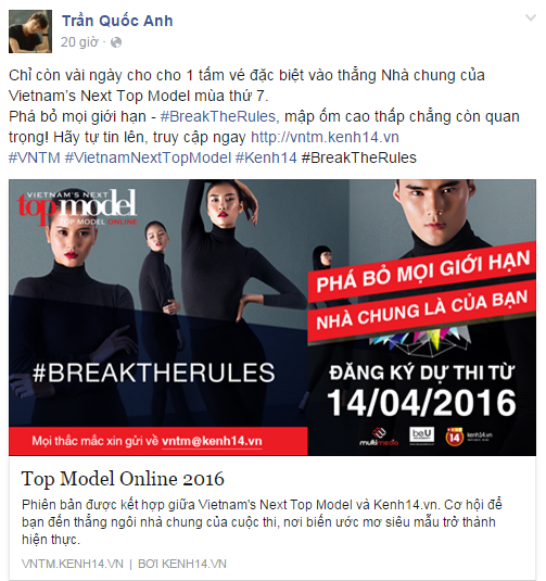 Loạt người mẫu, hot teen đ&igrave;nh đ&aacute;m k&ecirc;u gọi c&aacute;c bạn trẻ ph&aacute; bỏ giới hạn với Top Model Online 2016 - Ảnh 11.