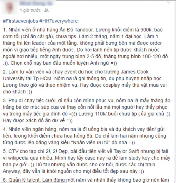 Kể về 7 công việc đầu tiên trong đời - Trào lưu mới khiến ai cũng muốn được trút nỗi lòng! - Ảnh 9.