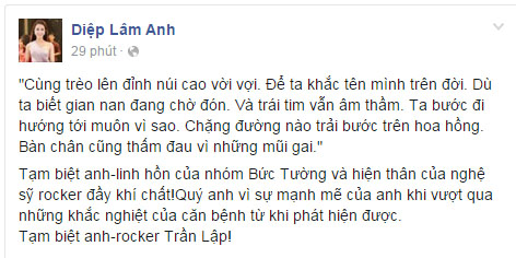 Sao Việt đồng loạt chia sẻ niềm tiếc thương với sự ra đi của Trần Lập - Ảnh 13.