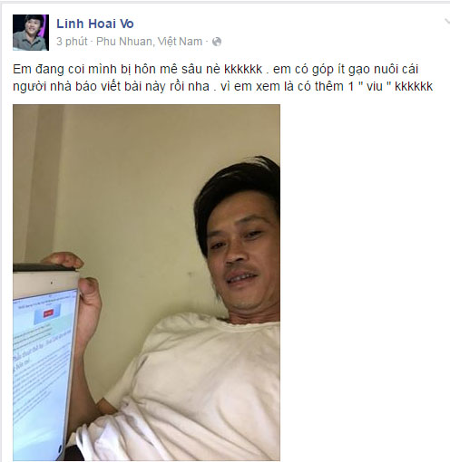 Ho&agrave;i Linh vui vẻ đọc b&agrave;i viết bịa chuyện m&igrave;nh đang h&ocirc;n m&ecirc; s&acirc;u - Ảnh 3.