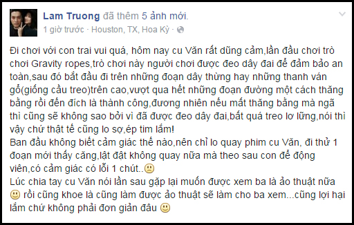 Con trai Lam Trường giờ đã lớn phổng phao thế này! - Ảnh 1.