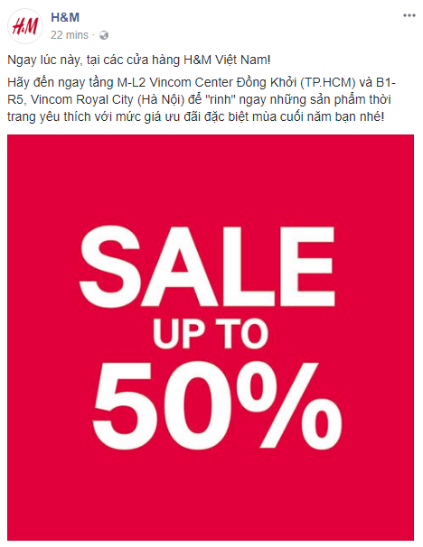 Thông báo sale tới 50%, H&M khiến tín đồ thời trang Hà Nội hụt hẫng vì sale quá ít đồ và không sale đồ Đông - Ảnh 1.