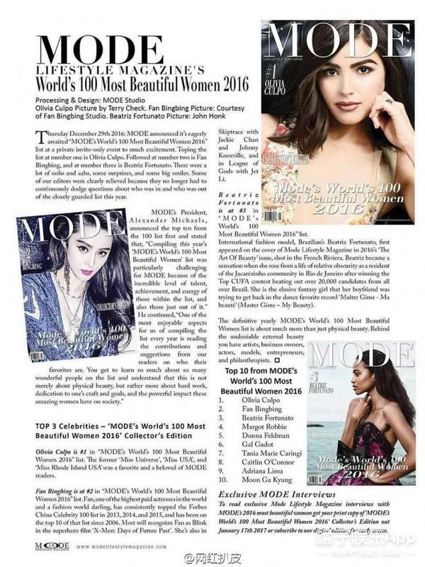 Phạm Băng Băng qua mặt loạt người đẹp Hollywood, đứng vị trí thứ 2 trong Top 100 mỹ nhân đẹp nhất thế giới 2016 - Ảnh 4.