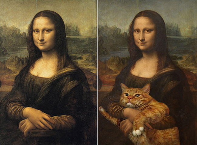 Chùm ảnh chế mèo béo hóa thân thành nàng thơ trong các bức họa nổi tiếng - Ảnh 1.