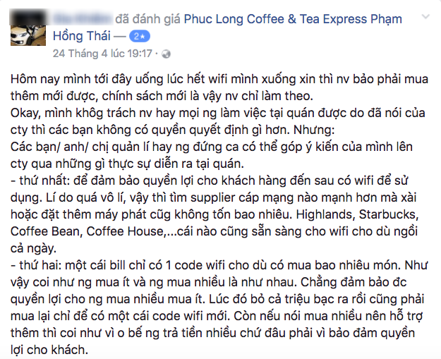 Quán trà sữa Phúc Long: Quản lý phát ngôn gây sốc dư luận- Ảnh 1.