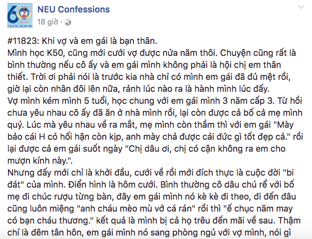 Không cần người thứ 3, khi vợ và em gái là bạn thân nhà đã đủ loạn rồi! - Ảnh 1.