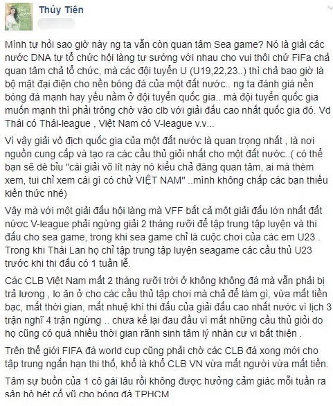 Sau phát ngôn SEA Games chỉ là giải đấu hội làng, Thủy Tiên tiếp tục hứng gạch đá với status được cho đá xéo anti-fan - Ảnh 2.