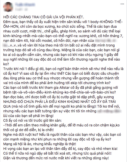 Lê Thúy, Thiều Bảo Trâm và dân mạng lên tiếng bênh vực Cao Ngân trước lời dè bỉu ốm như bộ xương di động - Ảnh 2.