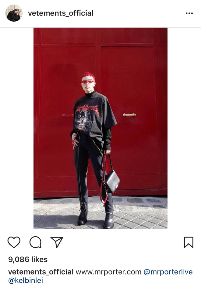 Kelbin Lei tiếp tục được thương hiệu đình đám Vetements lăng xê trên Instagram - Ảnh 1.