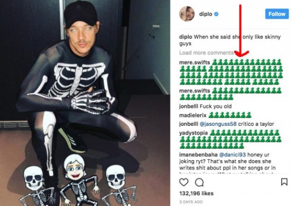 Phát ngôn chọc ngoáy, Diplo phải đóng bình luận Instagram sau cuộc thả rắn đồng loạt của fan Taylor - Ảnh 2.