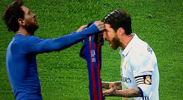 Ảnh chế: Messi biến sào huyệt Bernabeu thành sân phơi quần áo - Ảnh 2.
