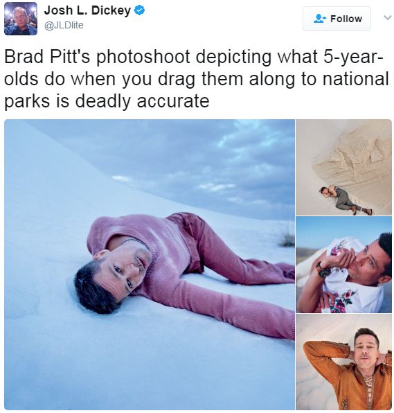 Diễn quá sâu trong bộ ảnh sau ly hôn, Brad Pitt bị chế nhạo đủ kiểu trên mạng xã hội - Ảnh 3.