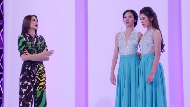 Học trò Lan Khuê từ chối khi Phạm Hương yêu cầu nói tiếng Anh tại Hoa hậu Hoàn vũ VN - Ảnh 2.
