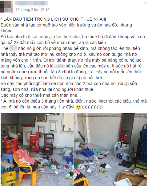 Chuyện về những ông thần, bà tướng ở trọ: Phòng thuê nên vừa dùng vừa phá cho bẩn - Ảnh 1.