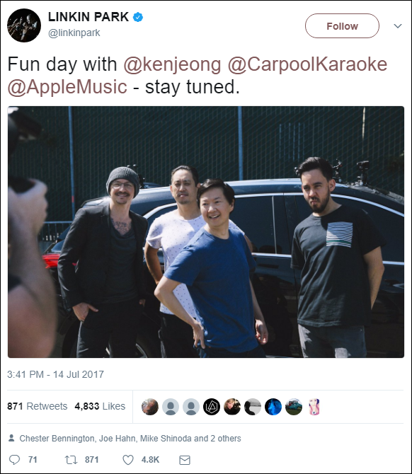 Linkin Park đã quay Carpool Karaoke trước khi Chester qua đời - Ảnh 1.