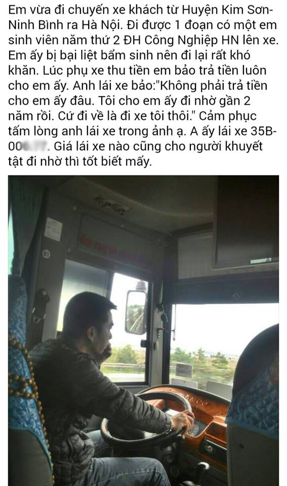 Chuyện tử tế: B&aacute;c t&agrave;i chở sinh vi&ecirc;n bại liệt miễn ph&iacute; suốt 2 năm r&ograve;ng - Ảnh 1.