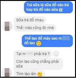 Câu hỏi tán tỉnh hot nhất Facebook mấy ngày nay: Trà đổ vào sữa hay sữa đổ vào trà đều như nhau, thế anh đổ em sao em không đổ anh? - Ảnh 3.