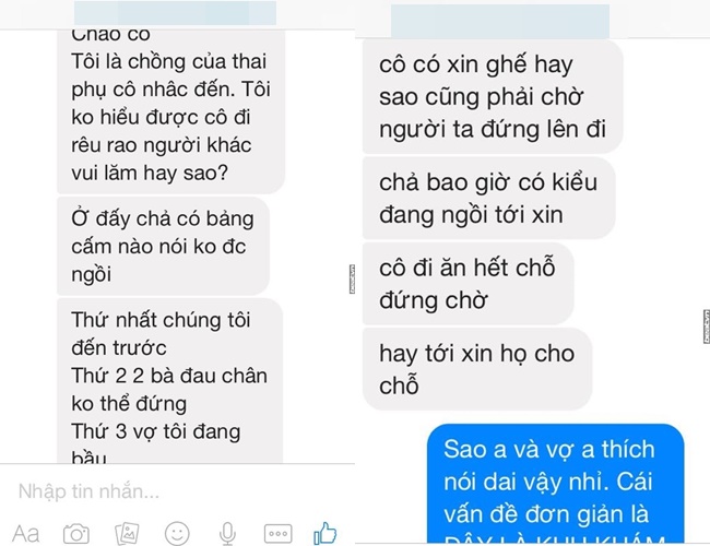 Bà bầu phải đứng chờ khám thai vì bị chồng của thai phụ khác từ chối nhường ghế ngồi - Ảnh 1.