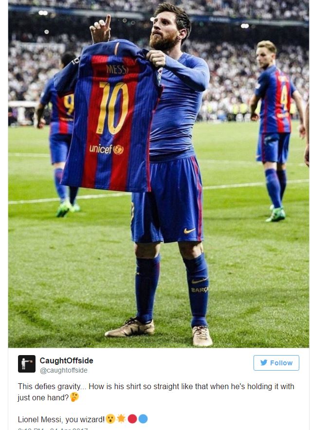 Messi là người ngoài hành tinh, phá vỡ quy tắc trọng lực? - Ảnh 2. Messi là người ngoài hành tinh, phá vỡ quy tắc trọng lực? - Ảnh 2.