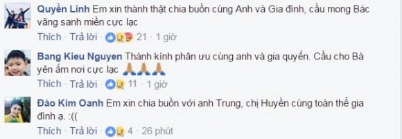 Huyền My và loạt sao Việt chia buồn khi mẹ nghệ sĩ Chí Trung qua đời - Ảnh 3.