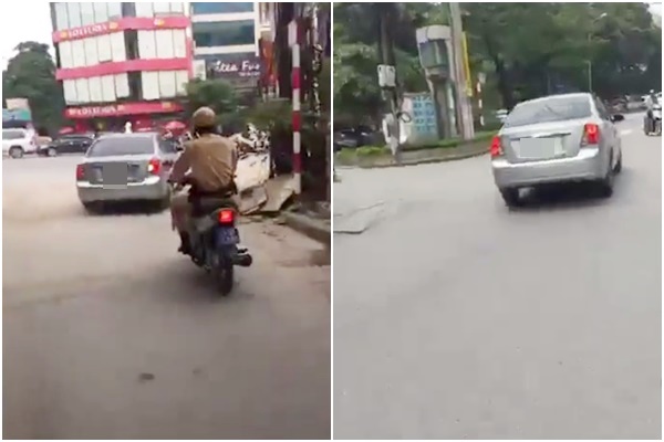 Hà Nội: CSGT cùng người dân truy đuổi nam tài xế đi ô tô như phim hành động - Ảnh 1.