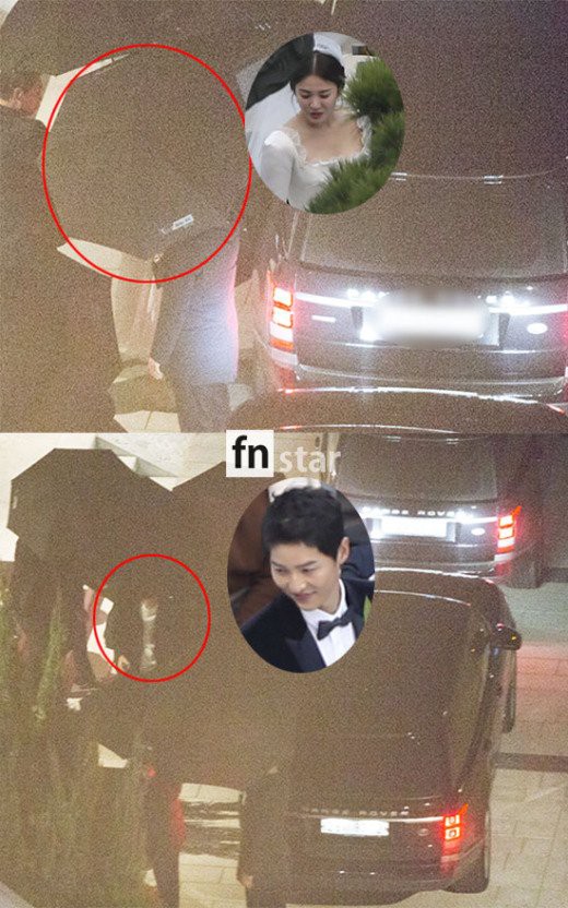 Song Joong Ki và Song Hye Kyo gấp rút rời khỏi lễ đường trong đêm theo phong cách 007 và dàn siêu xe - Ảnh 1.
