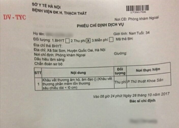 Vụ nam thanh niên rách tay được bác sĩ chỉ định khâu... âm hộ tại Hà Nội: Yêu cầu kiểm điểm nữ nhân viên đánh máy - Ảnh 2.