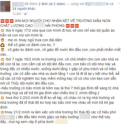 Phụ huynh tố gi&aacute;o vi&ecirc;n mầm non dội x&ocirc; nước l&ecirc;n đầu trẻ v&igrave; t&egrave; dầm trong giờ ngủ trưa - Ảnh 1.