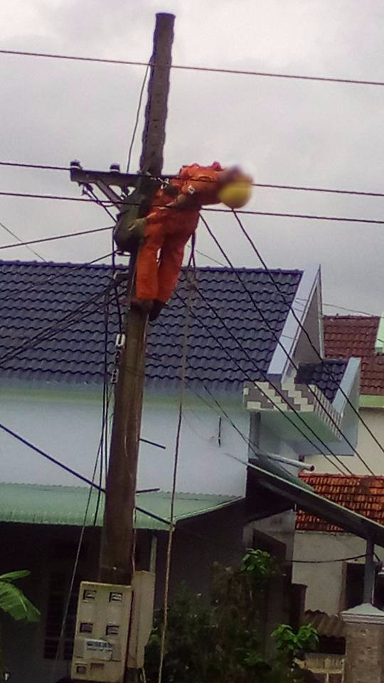 Phú Yên: Một thợ điện bị giật bất tỉnh khi đang sửa đường dây - Ảnh 2.