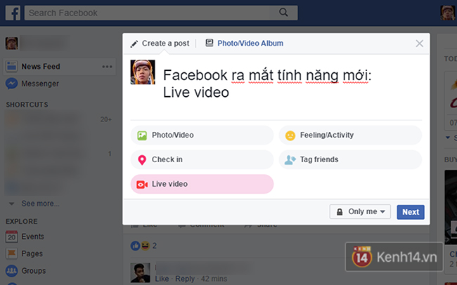 Facebook nền web vừa cập nhật tính năng live stream, giao diện hộp thư cũng thay đổi - Ảnh 4.