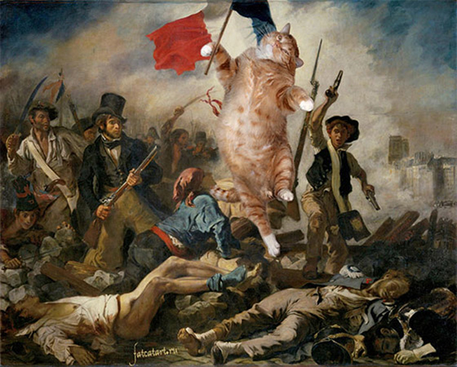 Chùm ảnh chế mèo béo hóa thân thành nàng thơ trong các bức họa nổi tiếng - Ảnh 7.