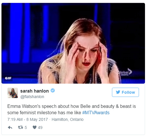 Bài diễn văn nghiêm túc khi nhận giải MTV Movie Awards của Emma Watson bị khán giả chê là quá lố - Ảnh 3.