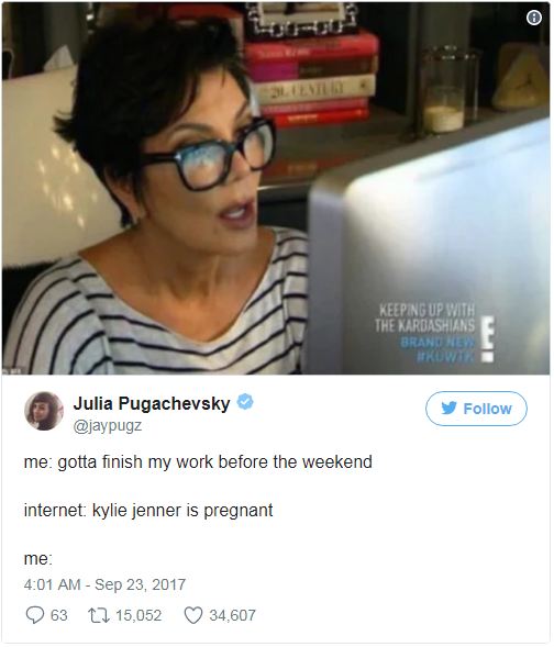 Đ&acirc;y l&agrave; phản ứng h&agrave;i hước của cư d&acirc;n mạng thế giới khi nghe tin Kylie Jenner c&oacute; bầu - Ảnh 7.