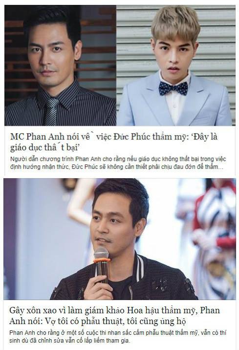 Gay gắt phản đối chuyện Đức Phúc thẩm mỹ nhưng vợ dao kéo thì MC Phan Anh lại ủng hộ? - Ảnh 2. Gay gắt phản đối chuyện Đức Phúc thẩm mỹ nhưng vợ dao kéo thì MC Phan Anh lại ủng hộ? - Ảnh 2.