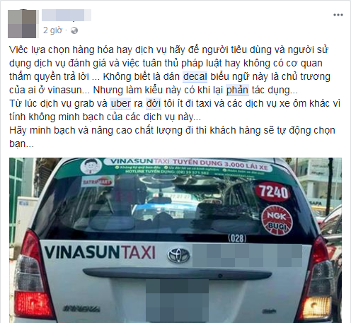 Hàng loạt ý kiến bức xúc việc taxi Vinasun dán decal phản đối Uber và Grab: Thay vì cạnh tranh không lành mạnh, hãy nâng cao chất lượng dịch vụ - Ảnh 4.